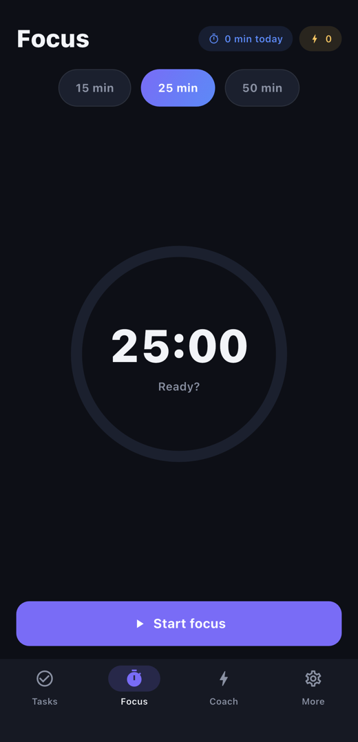 Zempo focus timer